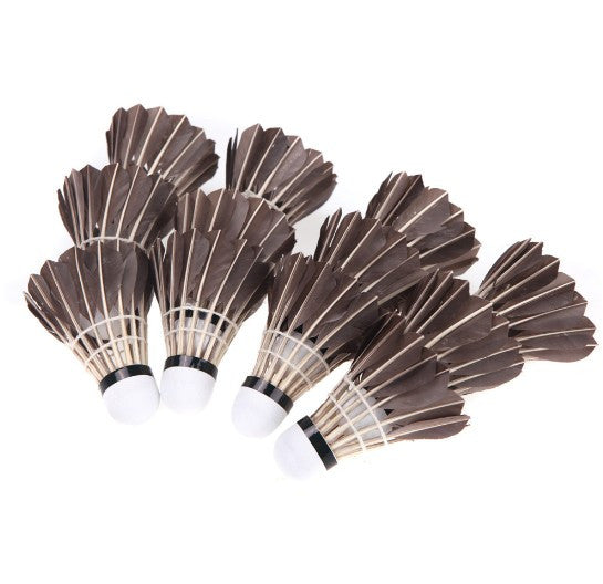 Black Shuttlecocks Badminton Goose Feather Cork